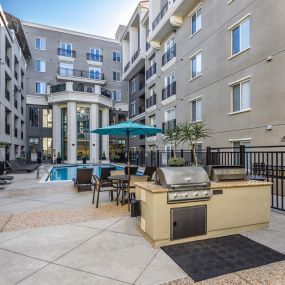 camden tuscany apartments san diego california pool and barbecue grilling stations near sun deck with loungers