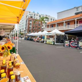 Farmers market every weekend outside community