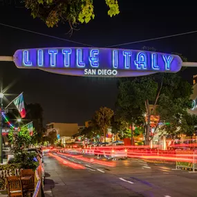 Neighborhood little italy at night