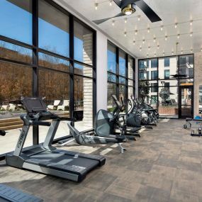 Fitness Center with TRX Trainer and Cardio Equipment