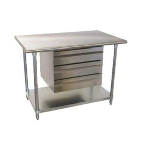 stainless steel work table with drawers