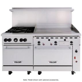 4 burner commercial stove with griddle