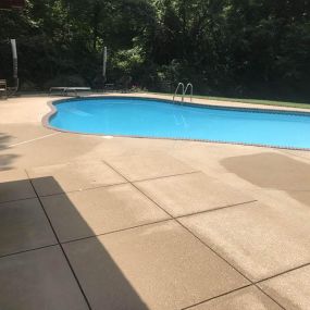 Residential Pool Deck Softwash Low Pressure Washing Services Gainesville Florida.