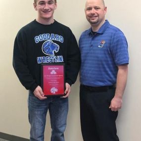 The Jim Morgan State Farm Agency Team is proud to present the March 2018 Jim Morgan State Farm Student Athlete of the Month to Troy Fisher of Goddard High School