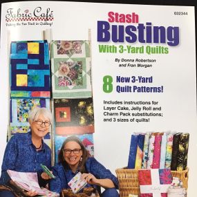 The newest book from Fabric Cafe Patterns, Stash Busting With 3-Yard Quilts, has arrived. These designs include instructions for using 10” Squares, 5” Squares, and 2.5” strips, in addition to the 3 - one yard instructions.