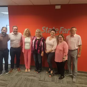 Wearing pink for Breast Cancer Awareness!
