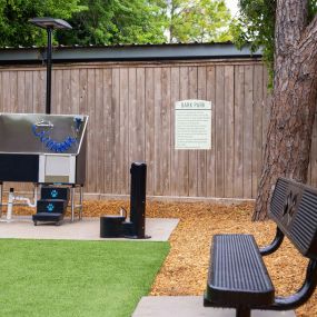 Dog park and wash station at Camden Holly Springs Apartments in Houston, TX