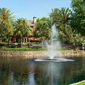 Private lake westchase district apartments and townhomes at Camden Holly Springs Apartments in Houston, TX