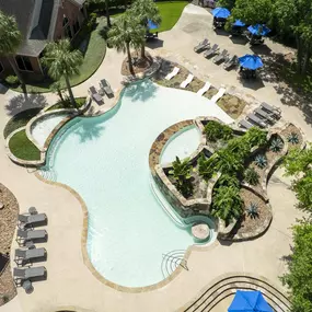 Aerial view of Camden Holly Springs Apartments and Townhomes in Houston, Tx