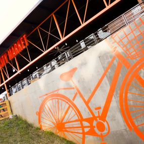 Ponce city market artwork and bike area