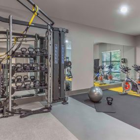 Crossfit room with trx trainer