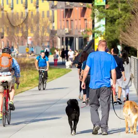 Walking and biking on the atlanta beltline