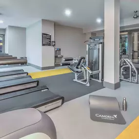 Fitness center with cardio and strength training equipment