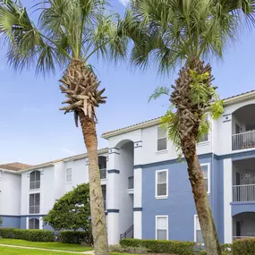 Building exterior at Camden World Gateway apartment community in Orlando, FL