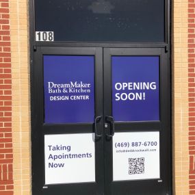 Signage up on the Design Center Doors! Looking forward to opening in the 1st quarter!