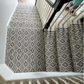 Stair Runners:

Our custom stair runners offer a luxury and tailored look.  Our customers can choose from the hundreds of remnants we have in stock to find what will work best in their space.  Carpet One Lexington is the only flooring store in the Bluegrass that delivers custom stair runners including binding with cotton or leather, surging and borders.