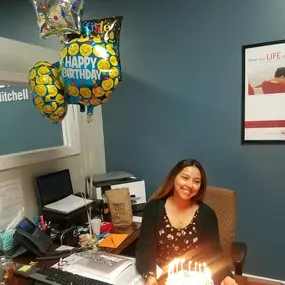 Celebrating our amazing team member's birthday! Happy Birthday Claudia!