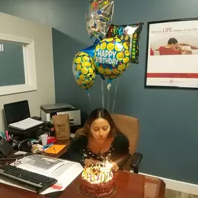 Celebrating our amazing team member's birthday! Happy Birthday Claudia!