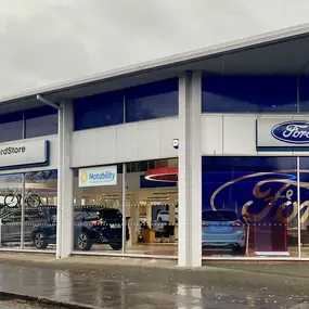 Outside the Ford Glasgow dealership