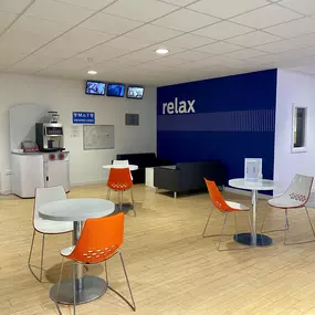 Waiting area inside the Ford Glasgow showroom