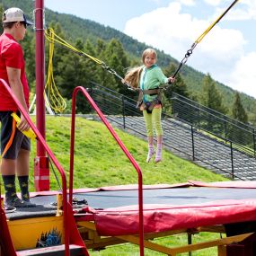 Visit Snow King Mountain today to enjoy the Bungee Trampoline.