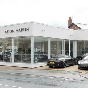 Outside the Aston Martin Wilmslow dealership