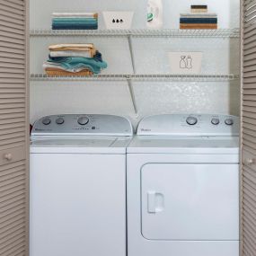 With full size washer dryer