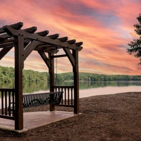 Peachtree Lake at Drake Field at Sunset in Peachtree City Georgia