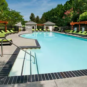 Pool with sundeck and lounge chairs