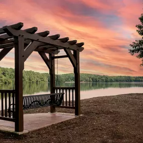 Peachtree Lake at Drake Field at Sunset in Peachtree City Georgia