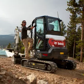 Bobcat T770 with root grapple attachment