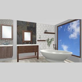 3-D Rendering of Spa Bathroom in our space