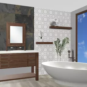 3-D Rendering of Spa Bathroom in our space