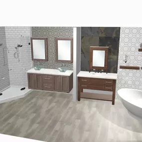 3-D Rendering of What's Coming Soon to DreamMaker Bath & Kitchen of Larimer County Design Center