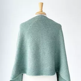 The West Cumberland Shawl, shown here, is a beautiful example of Luma's luscious drape. This shawl is lightweight and has a subtle sheen thanks to Luma's silk content, making it just right for the chilly days and nights of spring, summer and autumn!