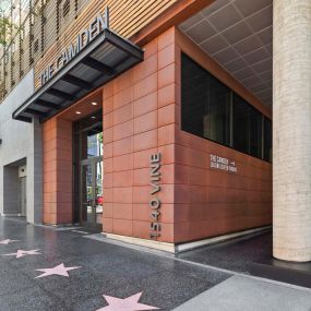 the camden apartments hollywood ca leasing office entrance walk of stars