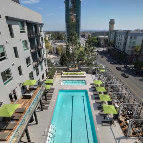 Lap pool with deck