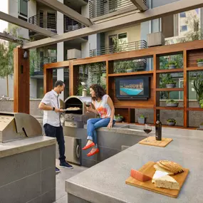 Outdoor grill and entertainment area