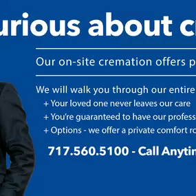 Curious about cremation? Our on-site cremation offers peace of mind.