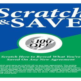 Scratch and Save is our way of stretching your Tax Return