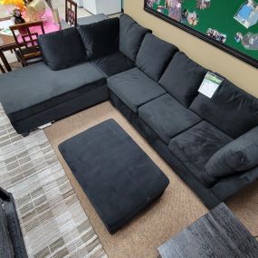 Want that Sectional that fills that long wall ? We we got that right one for you. Wait and it even comes with an ottoman