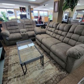 Time to relax at the end of a hard weeks work. Well let us deliver this reclining set and make more time to kick your feet up and relax.