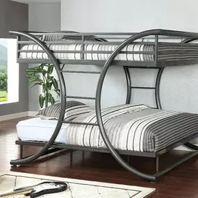 Full over Full bunk bed to add style to your guest room.