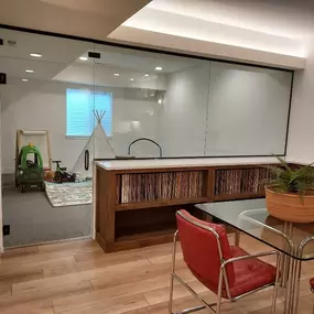 Glass divider installation