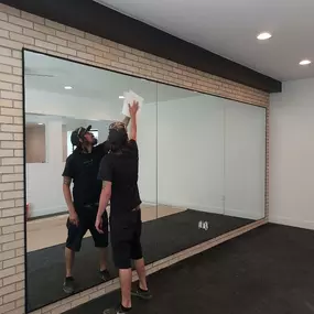 Gym mirror wall