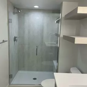 Shower glass installation