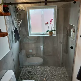 Shower glass installation