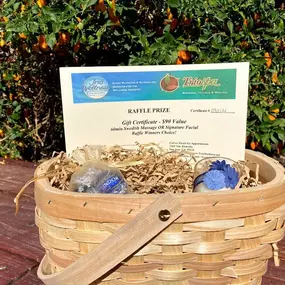 Gift Baskets & Certificates for pick up, delivery or online/email transfer!