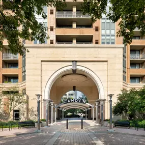 Entrance to Camden Potomac Yard apartments in Arlington, VA