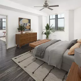 Secondary bedroom in penthouse apartment home at Camden Potomac Yard apartments in Arlington, VA